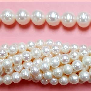 FRESHWATER PEARL POTATO 7.5-8MM WHITE